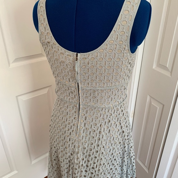 Pale blue eyelet lace dress from Loft - Picture 3 of 7
